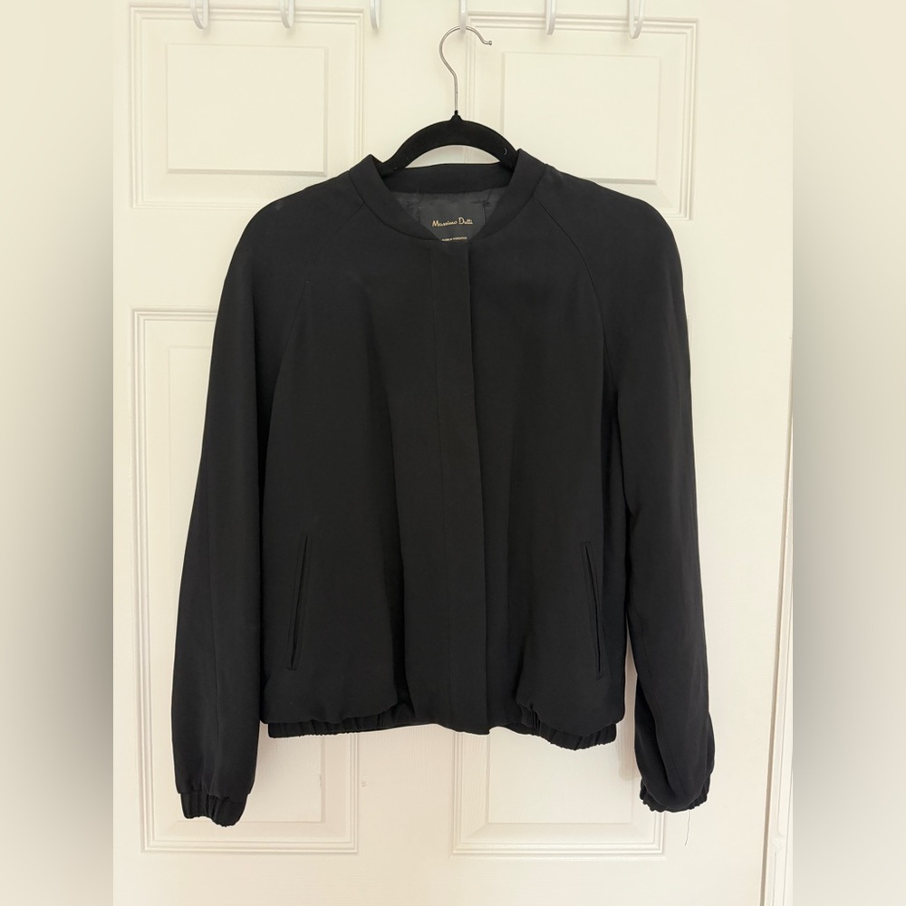 Massimo Dutti- Bomber Jacket Black